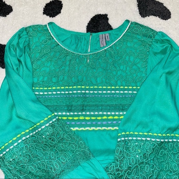 Anthro Bl-nk London Sunshine Peasant Blouse Top - Picture 8 of 12